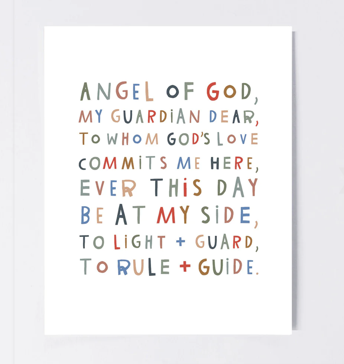 Guardian Angel Print Angel Of God Prayer The Domestic Monastery