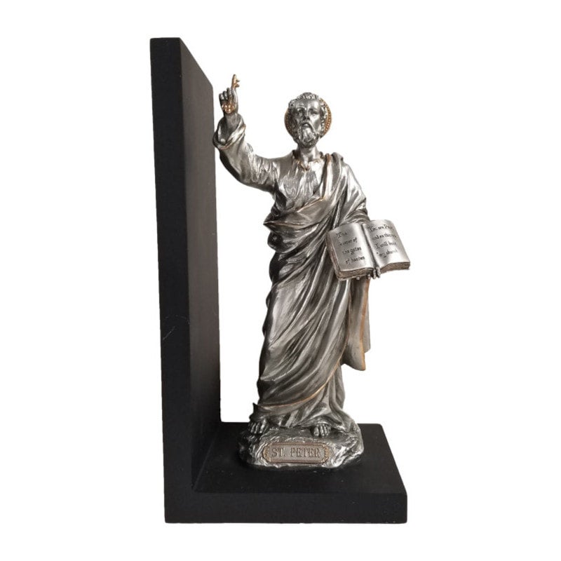 St. Peter Bookend Pewter Style | THE DOMESTIC MONASTERY