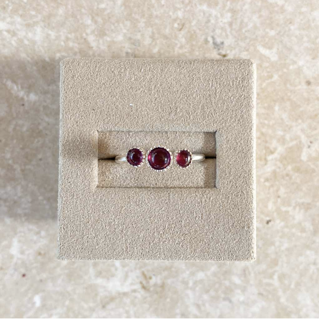 Holy Trinity Ring, Garnet | THE DOMESTIC MONASTERY