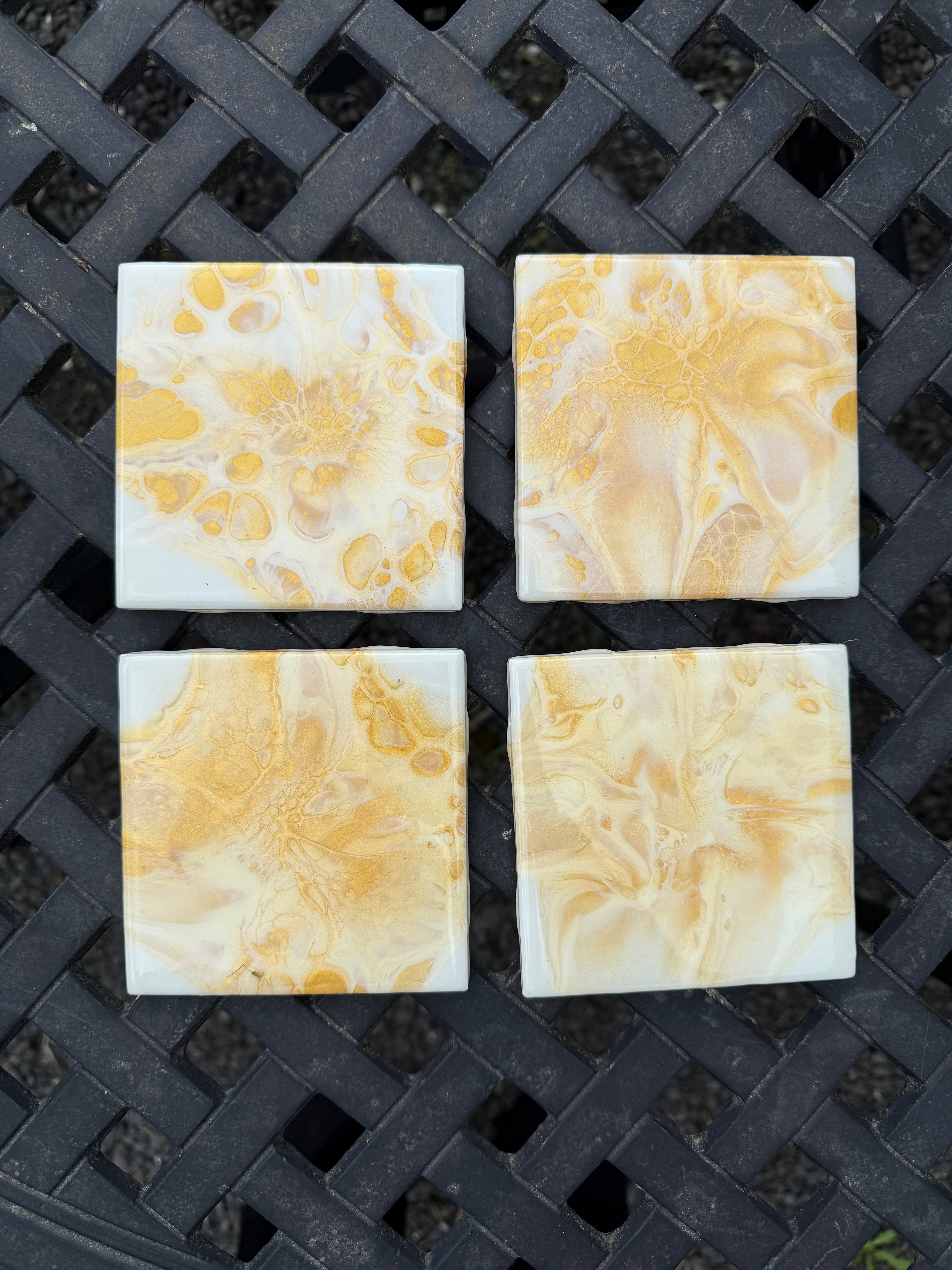 Gold Ripple Coasters | THE DOMESTIC MONASTERY