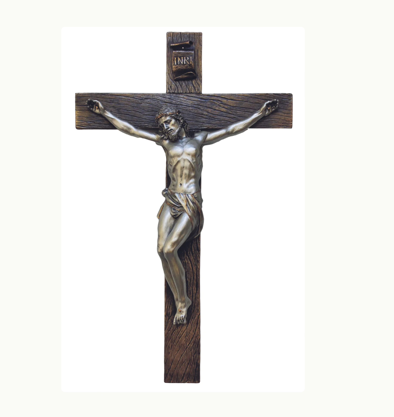 Crucifix in Pewter and Cold Cast Bronze