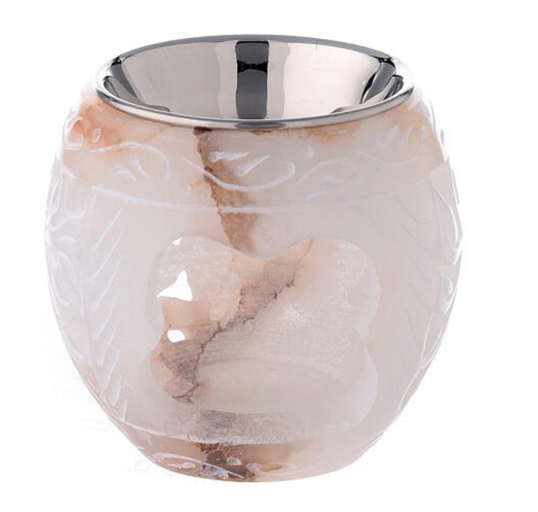 Carved Soapstone Incense Burner - White | THE DOMESTIC MONASTERY