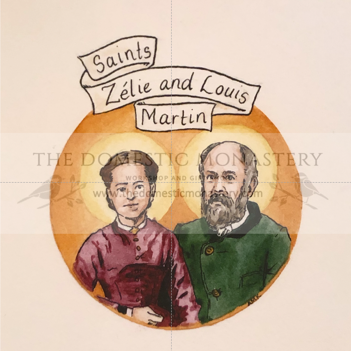 St. Zelie and St. Louis Martin Watercolor Print | THE DOMESTIC ...